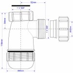 Сифон для раковины McAlpine MRW2-NW-MINI 32 мм без выпуска MINI MRW2NWMINI