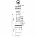 Сифон McAlpine MRSK13V 40 мм универсальный с вентиляционным клапаном MRSK13V