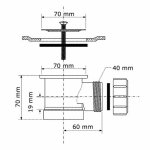 Сифон универсальный McAlpine MRBT70-40 40 мм MRBT7040
