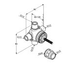 Скрытая часть переключателя для душа KLUDI 1/2"х3/4" на 2 потребителя 29747
