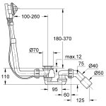 Слив-  перелив для ванны Grohe TALENTO 28939000