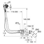 Слив- перелив для анатоомической ванны Grohe TALENTOFILL 28991000
