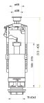 Сливной механизм со стоп-кнопкой AlcaPlast  A2000 A2000CHROM