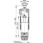 Сливной механизм со стоп-кнопкой AlcaPlast  A2000 A2000CHROM