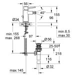 Смеситель для биде Grohe BauClassic с донным клапаном хром 32864000