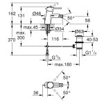 Смеситель для биде Grohe Concetto с донным клапаном хром 32208001