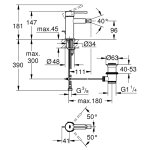 Смеситель для биде Grohe Essence New уменьшенный холодный рассвет глянец 32935GL1