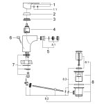 Смеситель для биде GROHE Vigour с донным клапаном 75147826