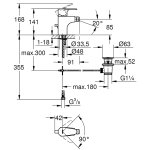 Смеситель для биде GROHE Vigour с донным клапаном 75147826