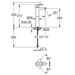 Смеситель для свободностоящей раковины GROHE BauLoop XL SIZE хром 23764000