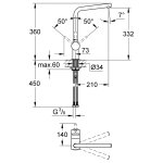 Смеситель для кухни GROHE BauLoop хром 31375000