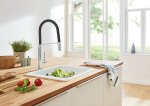 Смеситель для кухни GROHE Concetto с профессиональной лейкой хром/черный 31491000