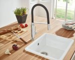 Смеситель для кухни GROHE Concetto с профессиональной лейкой хром/черный 31491000