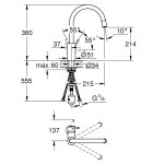 Смеситель для кухни GROHE Concetto New с высоким изливом хром 32663003
