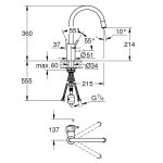Смеситель для кухни GROHE Concetto New с высоким изливом хром 32663003