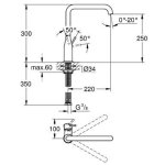 Смеситель для кухни GROHE Essence с высоким изливом хром 30269000