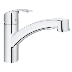 Смеситель для кухни GROHE Eurosmart с выдвижным изливом низкий излив хром 30305000