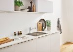 Смеситель для кухни GROHE Eurosmart с выдвижным изливом низкий излив хром 30305000