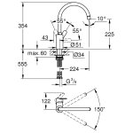 Смеситель для кухни GROHE Eurostyle Cosmopolitan высокий излив хром 33975004