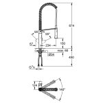 Смеситель для кухни GROHE K7 с высоким изливом хром 32950000