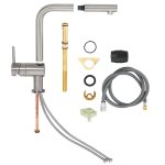 Смеситель для кухни GROHE Minta с выдвижным изливом суперсталь 32168DC0