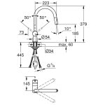 Смеситель для кухни GROHE Minta с выдвижным изливом хром 32321002