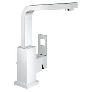Смеситель для раковины GROHE Eurocube с донным клапаном и высоким изливом L SIZE хром 23135000