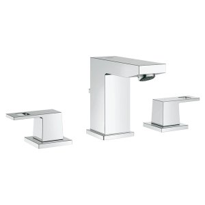 Смеситель для раковины GROHE Eurocube на 3 отверстия с донным клапаном S SIZE хром 20351000