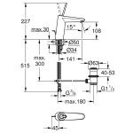 Смеситель для раковины GROHE Eurodisc Joy с донным клапаном M SIZE хром 23427000