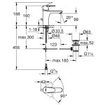Смеситель для раковины GROHE Vigour с донным клапаном 75140326