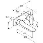 Смеситель для раковины KLUDI Ambienta настенный 532440575