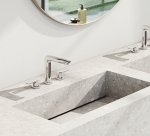 Смеситель для раковины KLUDI Ameo на три отверстия угловые рычаги 413930575