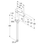 Смеситель для раковины KLUDI Pure and Style 100 без донного клапана 402920575