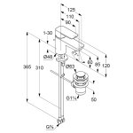 Смеситель для раковины KLUDI Pure and Style 60 с донным клапаном 403850575