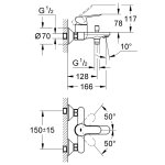 Смеситель для ванны GROHE BauEdge без душевого гарнитура хром 23334000