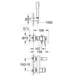 Смеситель для ванны GROHE Concetto с душевым гарнитуром хром 32212001