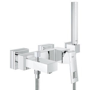 Смеситель для ванны GROHE Eurocube с душевым гарнитуром хром 23141000