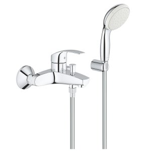 Смеситель для ванны GROHE Eurosmart New с душевым гарнитуром хром 3330220A