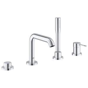 Смеситель для ванны на 4 отверстия GROHE Essence с душевым гарнитуром хром 19578001