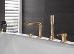 Смеситель для ванны на 4 отверстия GROHE Essence New с душевым гарнитуром холодный рассвет 19578GL1