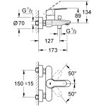 Смеситель для ванны настенный GROHE Eurostyle Cosmopolitan без душевого гарнитура хром 33591002