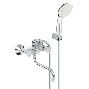 Смеситель для ванны универсальный GROHE Costa S с душевым гарнитуром New Tempesta 100 хром 2679210A