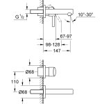 Смеситель встраиваемый (внешняя часть) GROHE Concetto S SIZE хром 19575001