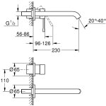 Смеситель встраиваемый (внешняя часть) GROHE Essence L SIZE холодный рассвет матовый 19967GN1