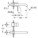 Смеситель встраиваемый (внешняя часть) GROHE Essence M SIZE хром 19408001