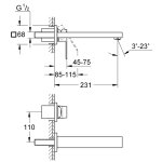 Смеситель встраиваемый (внешняя часть) GROHE Eurocube M SIZE хром 23447000