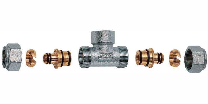 Тройник для металлопластиковых труб FAR ВР 1/2" 16х2 мм FC 5461 12 58190