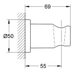 Держатель ручного душа GROHE Rainshower теплый закат матовый 27074DL0