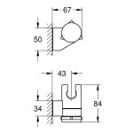 Держатель ручного душа GROHE Tempesta регулируемый 27595000