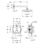 Душ встраиваемый GROHE Grohtherm с 210 Tempesta 210  без ручного душа 34726000
